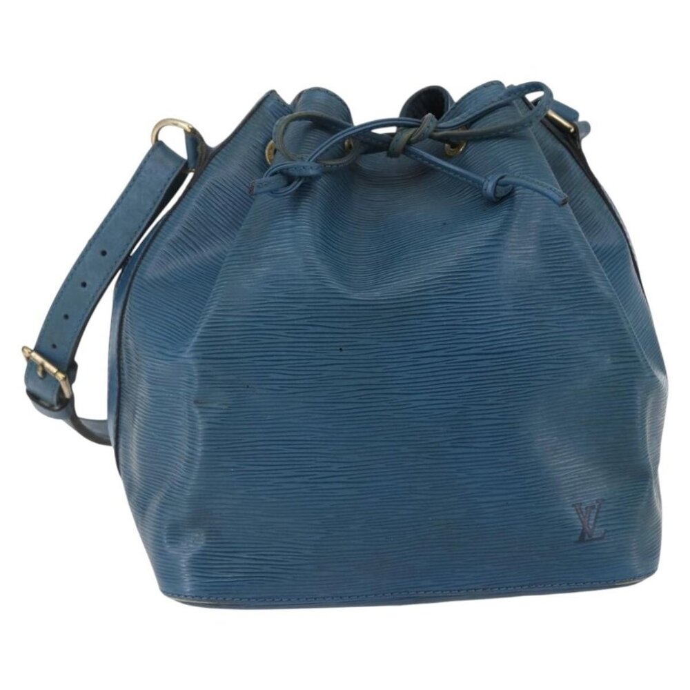 Authentic LOUIS VUITTON Epi Petit Noe Shoulder Bag Blue M44105 LV